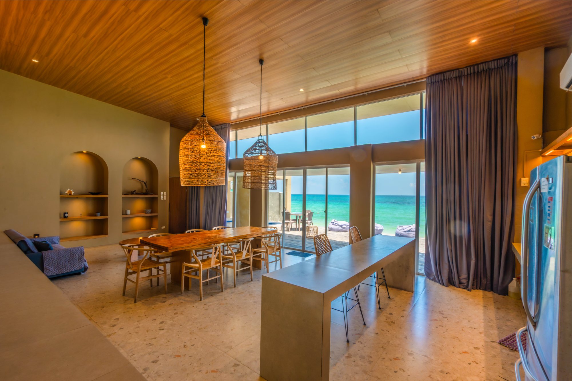 Costa Medellin living and dining area with ocean view